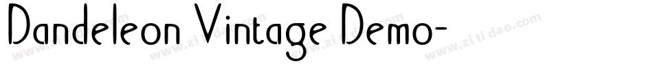 Dandeleon Vintage Demo字体转换